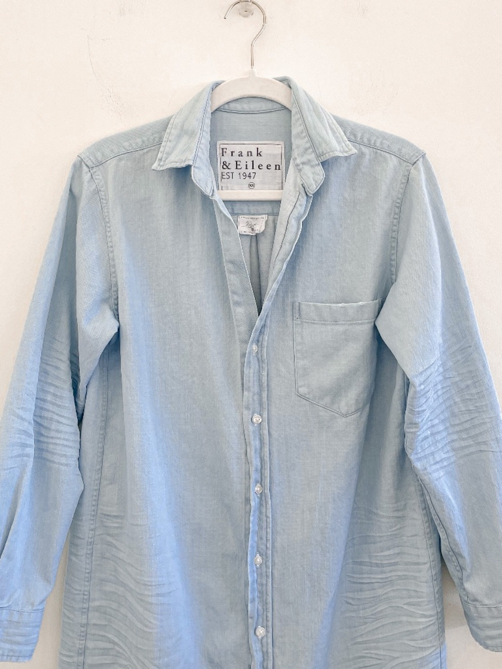 Frank & Eileen Rory Famous Denim Shirtdress Light Denim XS - Picture 4 of 8